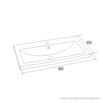 Раковина встраиваемая сверху IDDIS Optima Home 0018000i28 80х45см