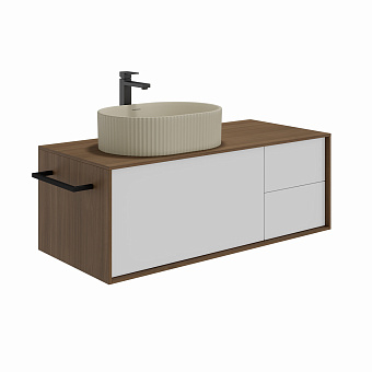 Тумба под раковину подвесная KERAMA MARAZZI Atollo AT.110.WHT.M 50х110х40,4см