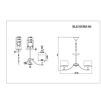 Люстра подвесная Evoluce LINDA SLE105303-05 40Вт 5 лампочек E14