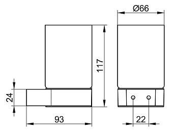 Стакан в ванную Keuco Plan 14950379000 чёрный