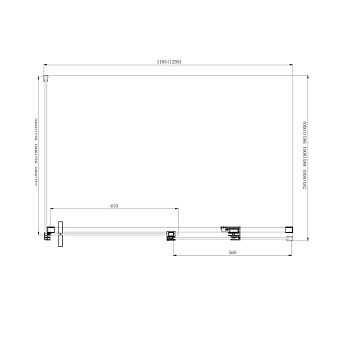 Угловое ограждение Azario Vancouver AZ-NKF1131 L 800 200х120см стекло прозрачное