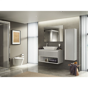Столешница IDEAL STANDARD CONNECT AIR E0851EQ ДСП 44,2х10,3см glossy light grey + matt white