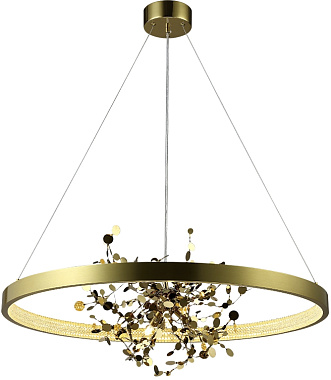 Люстра подвесная CRYSTAL LUX GARDEN GARDEN SPLED+4 D800 GOLD 300Вт 5 лампочек G9/LED