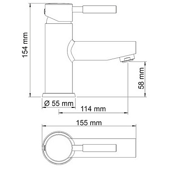Смеситель для раковины WASSERKRAFT Wern 4203 хром