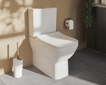 Унитаз напольный VITRA Integra Square 9833B003-7204 безободковый с микролифтом