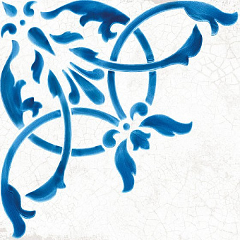 Матовый керамогранит WOW Blanc Et Bleu 108791 Antique Decor Mix 18,5х18,5см 0,413кв.м.