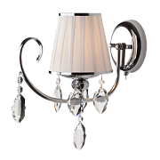 Бра Eurosvet Rosalva 10021/1 хром/прозрачный хрусталь Strotskis 40Вт E14