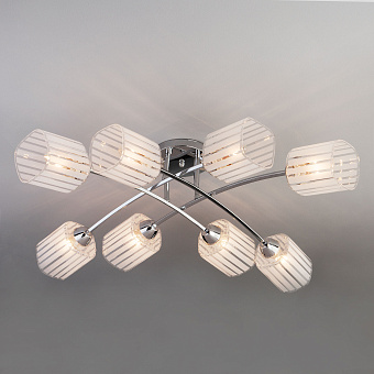 Светильник потолочный Eurosvet RUBY 30125/8 хром 60Вт E27