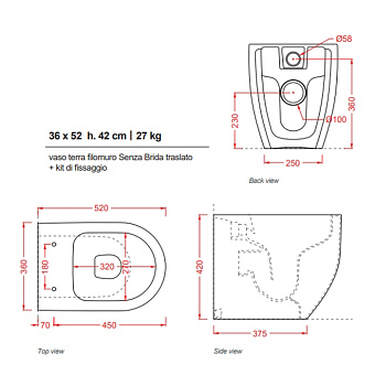 Унитаз напольный ArtCeram Monet MNV002 17 00 безободковый с микролифтом