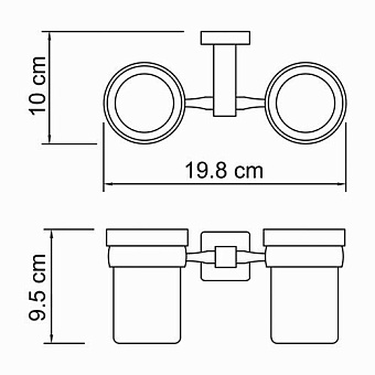 Стакан в ванную WASSERKRAFT Lippe K-6500 K-6528D хром