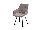 Кухонный стул поворотный AERO 56х61х85см велюр/сталь Light Grey