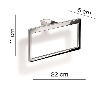 Полотенцедержатель Gedy Lanzarote A370(13) хром 22см