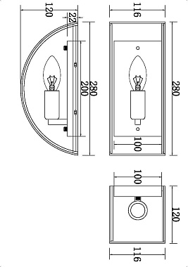 Бра Maytoni Ripple MOD096WL-01G 60Вт E14