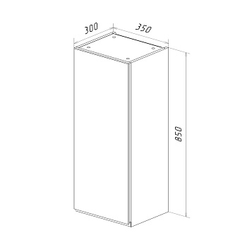 Пенал подвесной LEMARK Veon LM01V35PL 30х35х85см белый