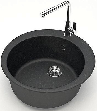 Мойка кухонная Azario Vital CS00078345 50,7х50,7см чёрный