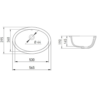 Раковина накладная SALINI CALLISTA 1101109G S-Sense глянцевая 56,5х56,5см