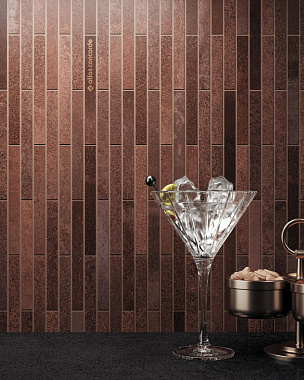Керамическая мозаика Atlas Concord Италия Blaze A0UV Corten Mosaico Twin 36,1х29,4см 0,636кв.м.