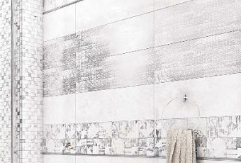 Бордюр Роскошная мозаика БК 263 Платиновый 1х75см 0,007кв.м.