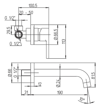 Смеситель для раковины Paini Arena 92YO208LMKM чёрный