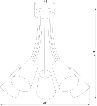 Светильник потолочный TK Lighting Wire 1712 60Вт E27