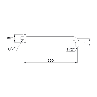 Держатель для верхнего душа STELLA UN03204PV12 антрацит