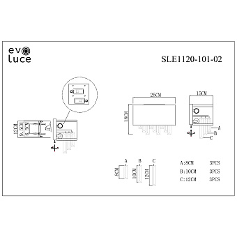 Бра Evoluce DAHLIA SLE1120-101-02 80Вт E14