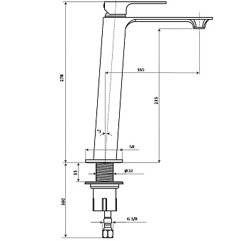 Смеситель для раковины KERAMA MARAZZI Fioretto V2CR205LLKM хром