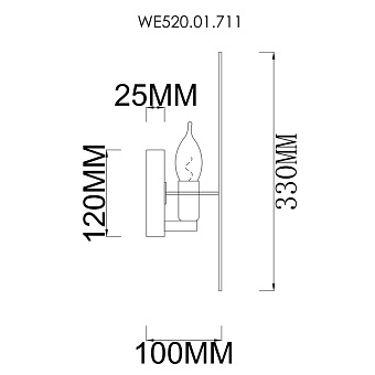 Бра WERTMARK PALMA WE520.01.711 40Вт E14