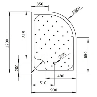 Душевой поддон RADAWAY Korfu E 90х120см