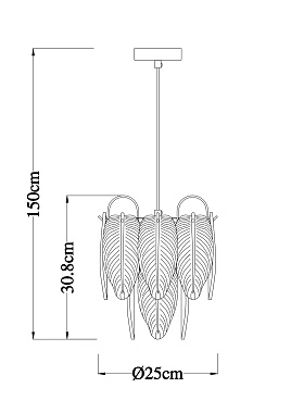 Светильник подвесной Arte Lamp EVIE A4052SP-1SG 60Вт E27
