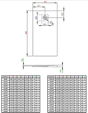 Душевой поддон RADAWAY Kyntos HKF18090-04 180х90см