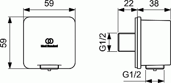 Шланговое подключение IDEAL STANDARD BC772AA хром