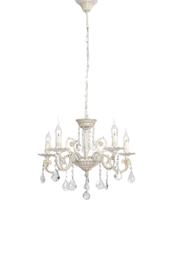 Люстра подвесная Lucia Tucci NAPOLI 148.5 white antique 300Вт 5 лампочек E14