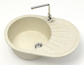 Мойка кухонная Azario FLORA CS00079912 73х45см бежевый