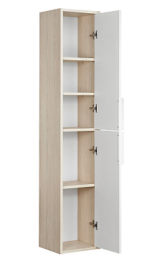 Пенал подвесной Акватон Рико 1A216603RIB90 27х30х154,2см белый/ясень фабрик