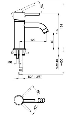 Смеситель для раковины Azario TASCO AZ-15164501 хром