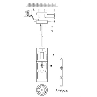 Светильник подвесной Maytoni Wonderland MOD313PL-01CH 60Вт E14