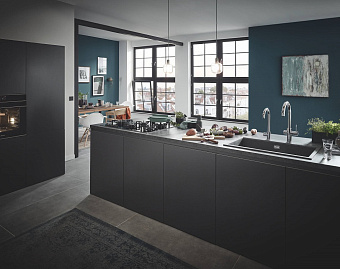 Мойка кухонная GROHE K700 31652AT0 78х51см серый