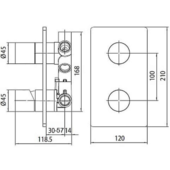 Смеситель для душа BOSSINI Oki Z00004.030 хром