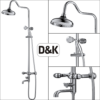 Душевая система D&K HessenKassel DA1424701D08 хром