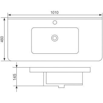 Тумба с раковиной MIRSANT Next УТ000027704 44х99х60см