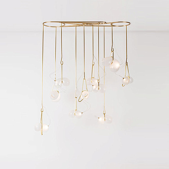 Люстра потолочная ImperiumLOFT Clamp 191769-22 50Вт 10 лампочек G4