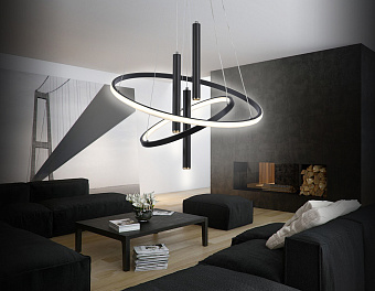 Люстра подвесная Ambrella COMFORT LineTech FL5372 93Вт 5 лампочек LED