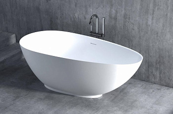 Ванна каменная SALINI PAOLA 101612SMRF S-Stone матовая 172х82см отдельностоящая