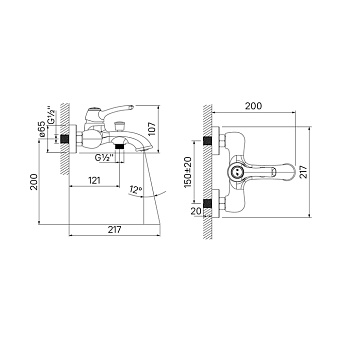 Смеситель для ванны IDDIS Oldie OLDBR00i02 бронза