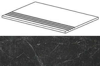 Плитка для ступеней Atlas Concord Италия Marvel Pro ADXA Noir St. Laurent Gradino 60х30см 1,08кв.м. матовая