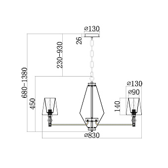 Люстра подвесная Maytoni Stein MOD038PL-08CH 40Вт 8 лампочек E14