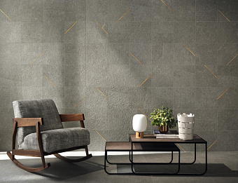 Неполированный керамогранит Atlas Concord Италия Dolmen Pro A02Y Grigio Squares Mix 4 34х34см 0,462кв.м.