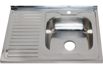 Мойка кухонная MELANA 8060 016 t R (*10) 80х60см хром