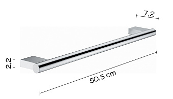 Полотенцедержатель Gedy Canarie A221/45(13) хром 50,5см